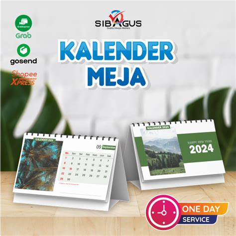 Jual Kalender Meja 2024 Ukuran A5 Bisa Custom Foto Kalender 2024