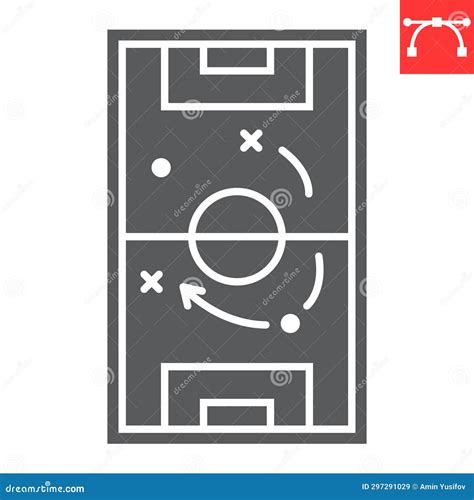 Soccer tactics glyph icon stock illustration. Illustration of success