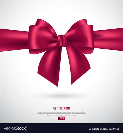 Realistic pink bow and ribbon Royalty Free Vector Image