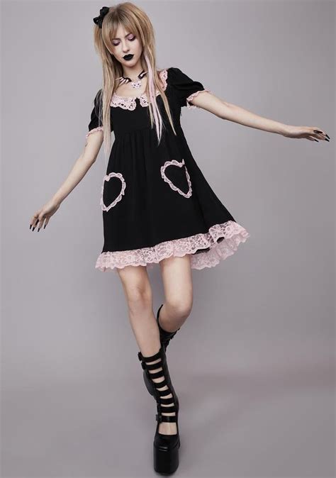 Widow Pastel Goth Babydoll Lace Dress Blackpink In 2022 Lace Dress