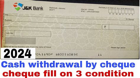 How To Withdraw Money From Cheque Jk Bank How To Withdraw Money