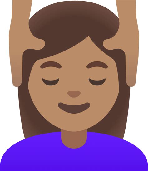 Woman Getting Massage Medium Skin Tone Emoji Download For Free