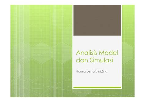 PDF Analisis Model Dan Simulasi Dinus Ac Iddinus Ac Id Repository