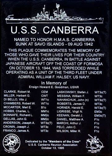 USS Canberra (CA-70) Crew Members | National Museum of the Pacific War