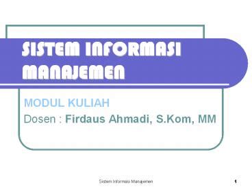 Sistem Informasi Manajemen Powerpoint Presentation Homecare24