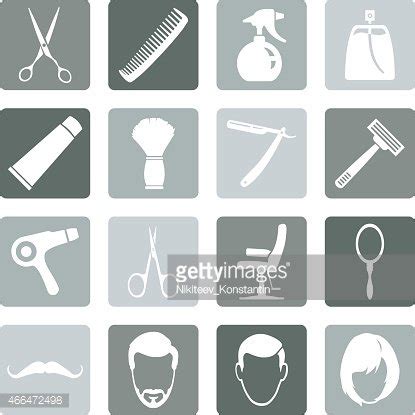 Vector Set Of Barber Shop Icons Stock Clipart Royalty Free Freeimages