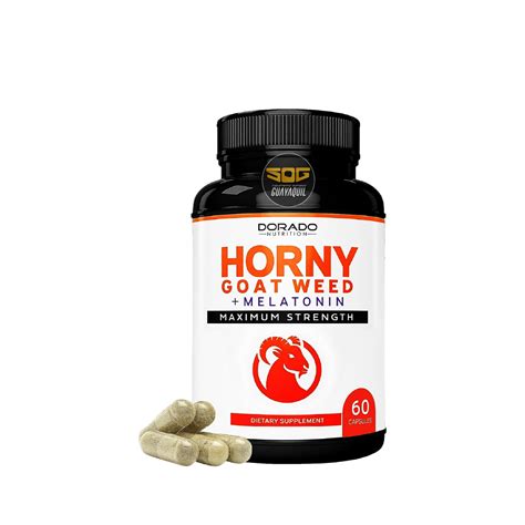 Horny Goat Weed Melatonin Capsulas Dorado Nutrition Proteinas