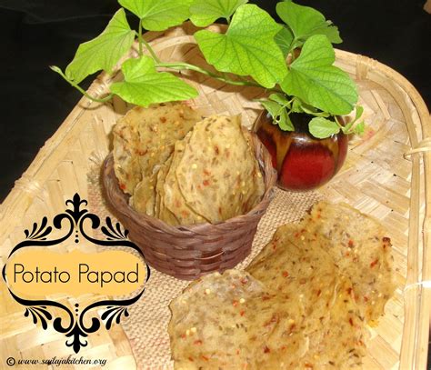 Sailaja Kitchena Site For All Food Lovers Potato Papad Recipe