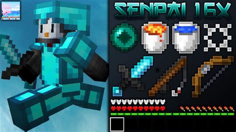 Senpai 16x Mcpe Pvp Texture Pack By Teerth Youtube