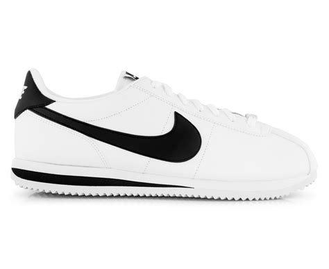 Nike Mens Cortez Basic Leather Shoe Whiteblackmetallic Silver