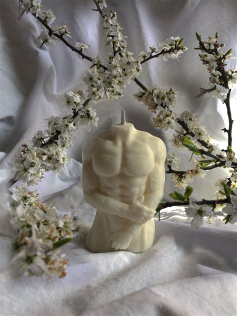 Nude Body Male Candle Candle Male Torso Sculpture Athletic Male Candle Silhouette Candle Naked