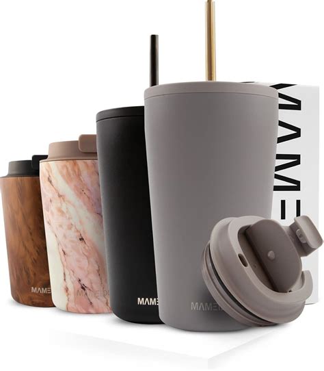 Mameido Mug Isotherme Avec Paille Ml Ml Thermos Caf Tanche