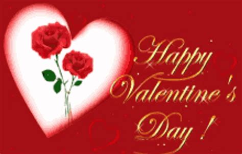 Happy Animated Valentines Day Red Roses 