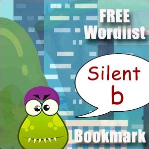 silent b word list - FREE Printable - silent b words for phonics lessons