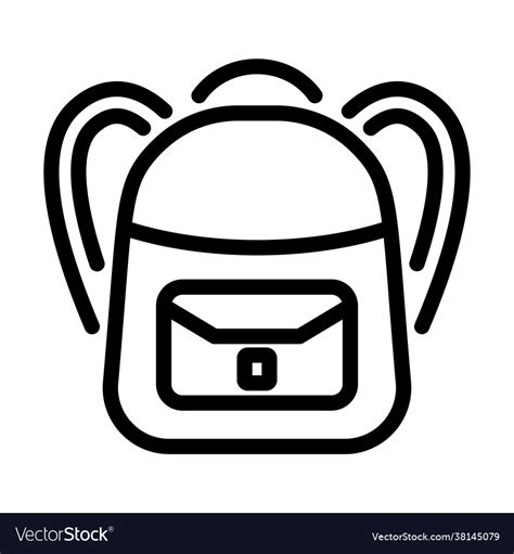 Icon School Rucksack Royalty Free Vector Image