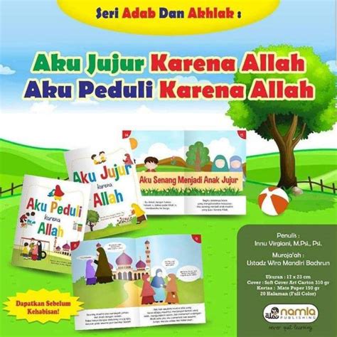 Jual Seri Adab Dan Akhlak Aku Jujur Karena Allah Dan Aku Peduli