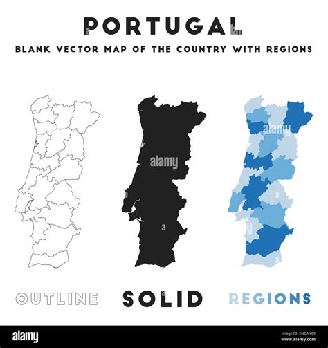 Portugal Map Borders Of Portugal For Your Infographic Vector Country