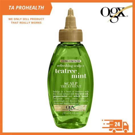 Ogx Extra Strength Refreshing Scalp Teatree Mint Scalp Treatment 118ml Lazada