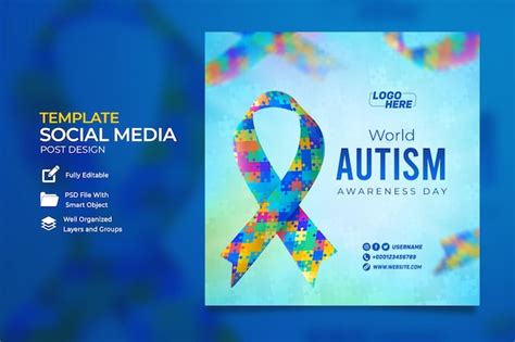 Premium Psd World Autism Awareness Day Post Instagram And Social