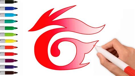 How To Draw The Garena Free Fire Logo Easy Drawing Garena Logo Drawing