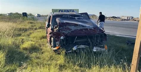 Policía Fuerte accidente en el libramiento Viaducto Reynosa dejó un