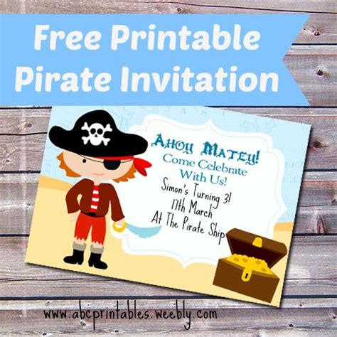 Free Printable Pirate Birthday Party Invitation Itsy Bitsy Fun