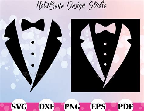 Tuxedo SVG Bow Tie Tuxedo Shirt Svg Tuxedo Shirt Wedding Tux Etsy