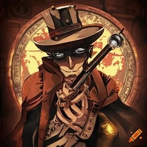 Poster Of An American Anime Steampunk Wild West Outlaw Gang On Craiyon