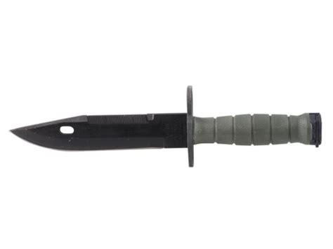 Ontario M9 Bayonet 7 Clip Point 420 Black Ss Blade Nylon Handle