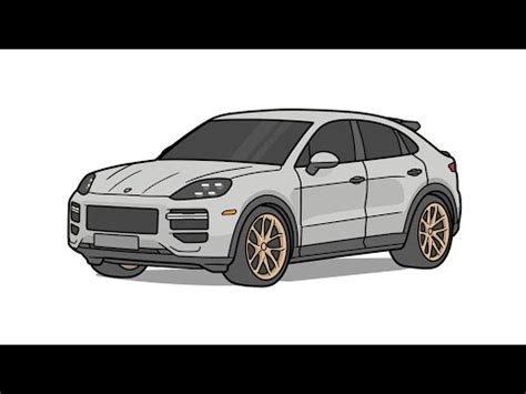 How To Draw A PORSCHE CAYENNE 2024 Drawing Porsche Cayenne Turbo S