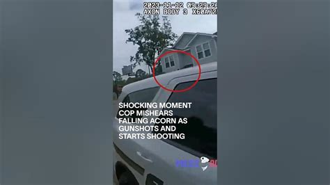 Shocking Moment Cop Mishears Falling Acorn As Gunshots And Starts