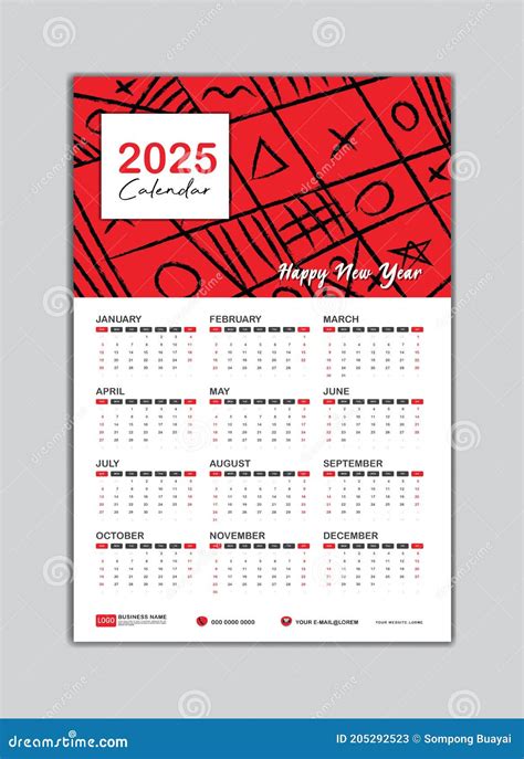 Wall Calendar 2025 Template Desk Calendar 2025 Template Calendar 2025