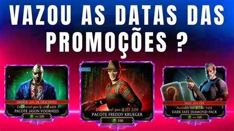 MK Mobile Vazou as datas das promoções Pacote do Jason Pacote do