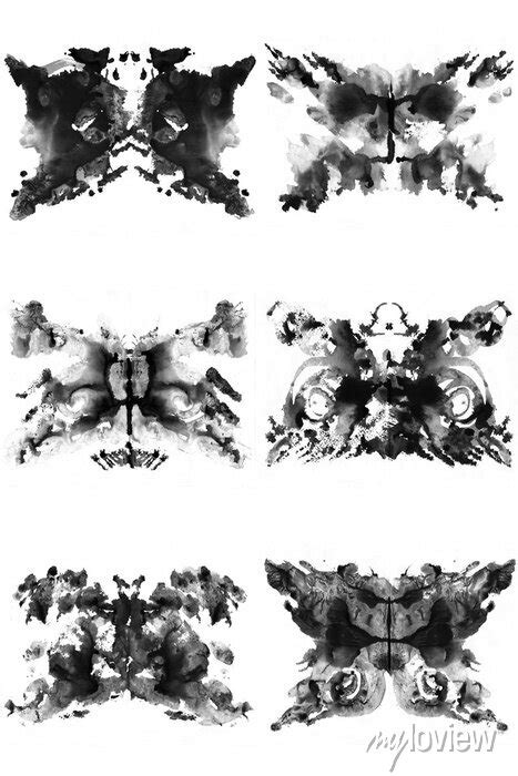 Rorschach Test Ink Blot Illustration Psychological Test Silhouette