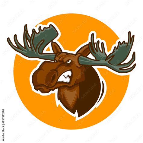 angry deer head mascot vector illustration Stock Vector | Adobe Stock