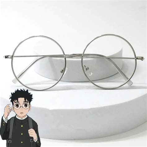 Anime Dandadan Ken Takakura Okarun Cosplay Glasses Unisex Alloy Eyewear Round Eyeglasses Jewelry