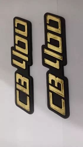 Par Emblema Cb Tampas Laterais Dourado Modelo Original