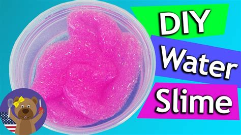 Homemade Water Slime Glitter Glue Slime With Water Diy Experiment Youtube