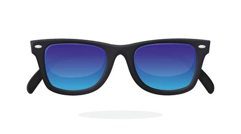 Modern Sunglasses With Blue Mirror Lenses 19490822 Vector Art At Vecteezy