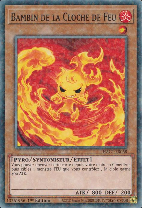 Bambin de la Cloche de Feu Flamvell Baby Carte à l unité Yu Gi Oh