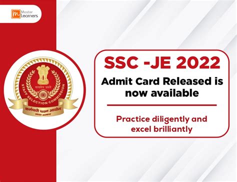 SSC JE 2022 Admit Card Is Out Practice Diligently And Excel Brilliantly