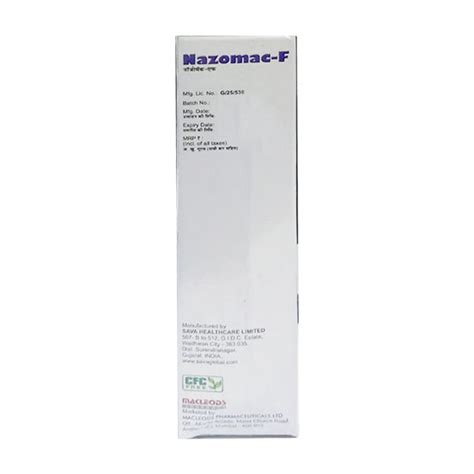 Nazomac F Nasal Spray 12ml Price Uses Side Effects Netmeds