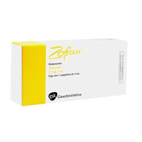 Zofran 8 Mg Solución Inyectable 3x4 Ml Amp