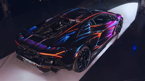 Neon Racer Stunning One Off Lamborghini Revuelto Revealed At Art Basel