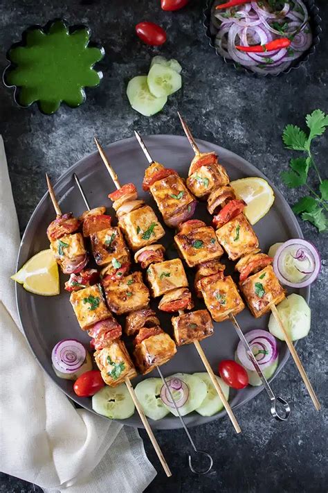 Achari Paneer Tikka (Step by step Recipe) - Ruchiskitchen