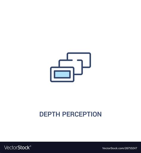 Depth Perception Concept 2 Colored Icon Simple Vector Image