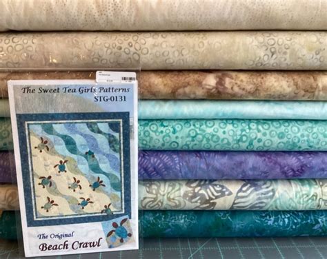 Original Beach Crawl Quilt Kit With All Batiks Including Pattern By