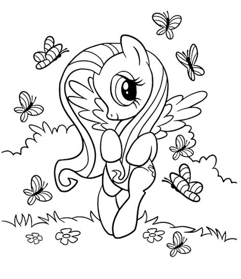 Fluttershy Coloring Pages Printable For Free Download