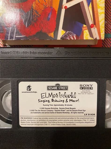 Vhs Sesame Street Elmos World Singing Drawing More Vhs