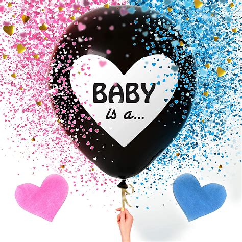 Buy 36 Inch Baby Gender Reveal Balloon Big Black Balloons With Pink